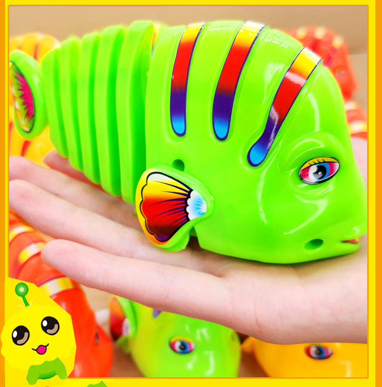 Spring-loaded Baby Learning to Walk and Swing Fish Toy