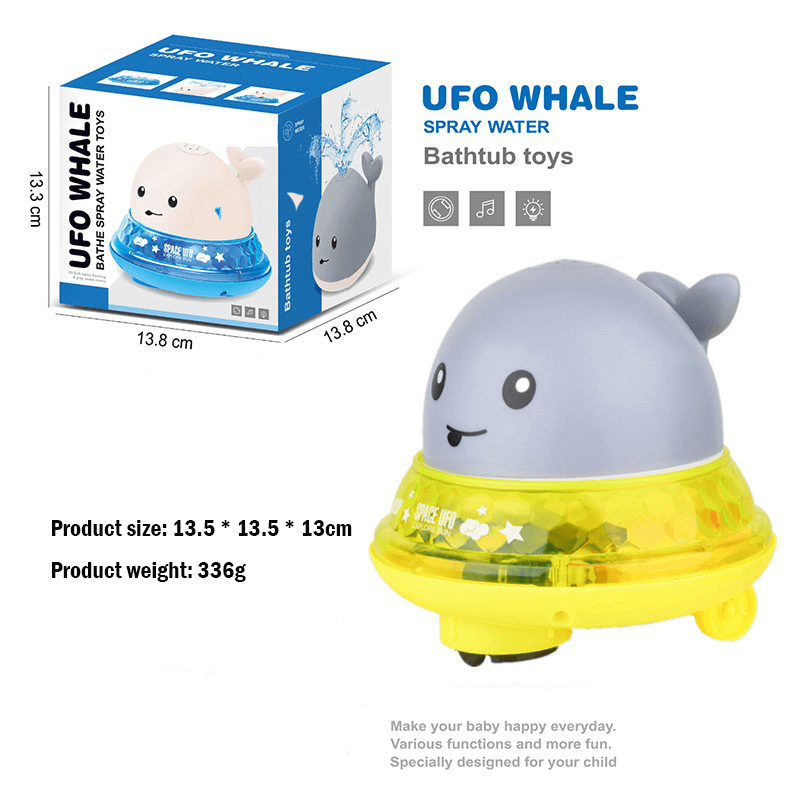 Electric Induction Spraying Whale: Kids' Bath Toy with Lights and Music (Battery not included)