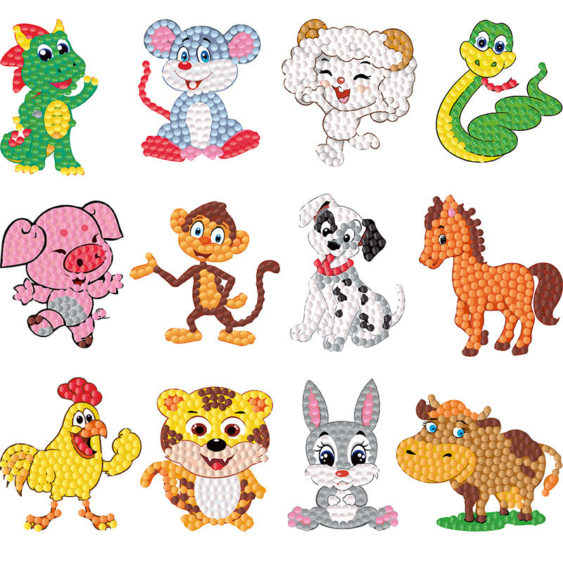 Children's DIY free stick cartoon diamond painting