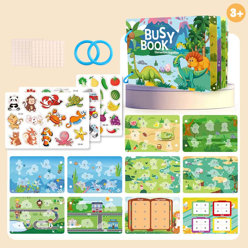 Montessori Busy Book for Toddlers – Sticker Learning Toy