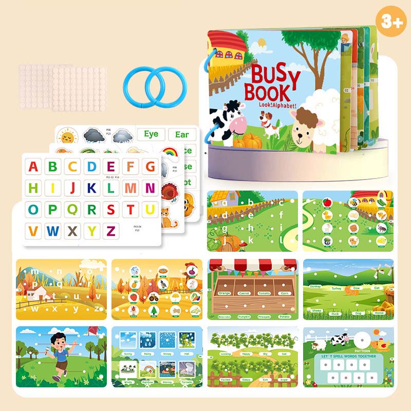 Montessori Busy Book for Toddlers – Sticker Learning Toy