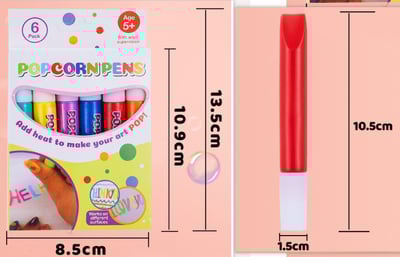 3D Puffy Bubble Pen, Popcorn-Style Pen for Kids