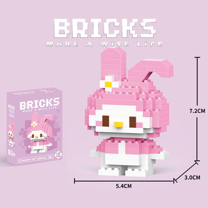 Cartoon Figurine Building Blocks