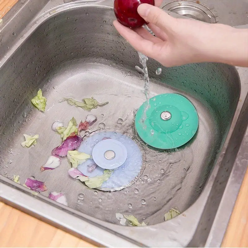 【2pcs】2-in-1 Drain Stopper & Strainer - Hair Catcher for Shower, Bathtub