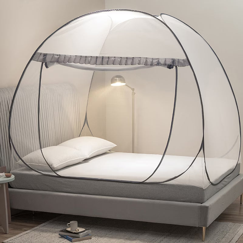 Foldable Dome Mosquito Net – Easy Setup Pop-Up Bed Canopy, Breathable Fine Mesh Insect Protection