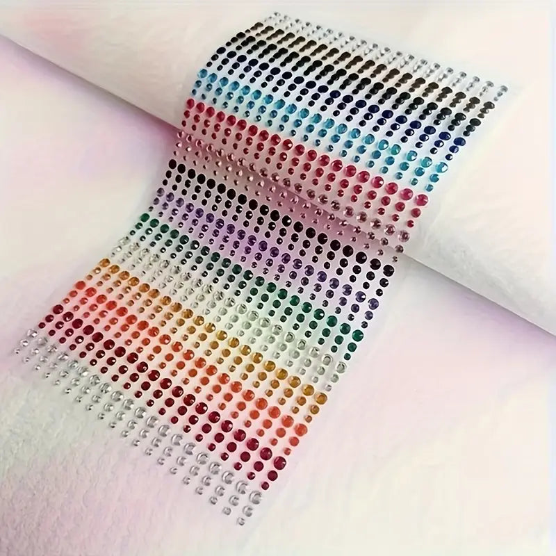 3D Acrylic Diamond Stickers – 900 Pieces in 15 Vibrant Colors