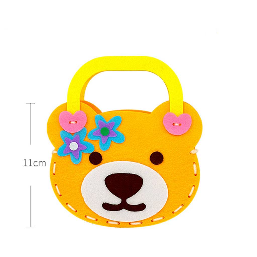 Children's cartoon sewing handbag, paste making material package, improve hands-on ability