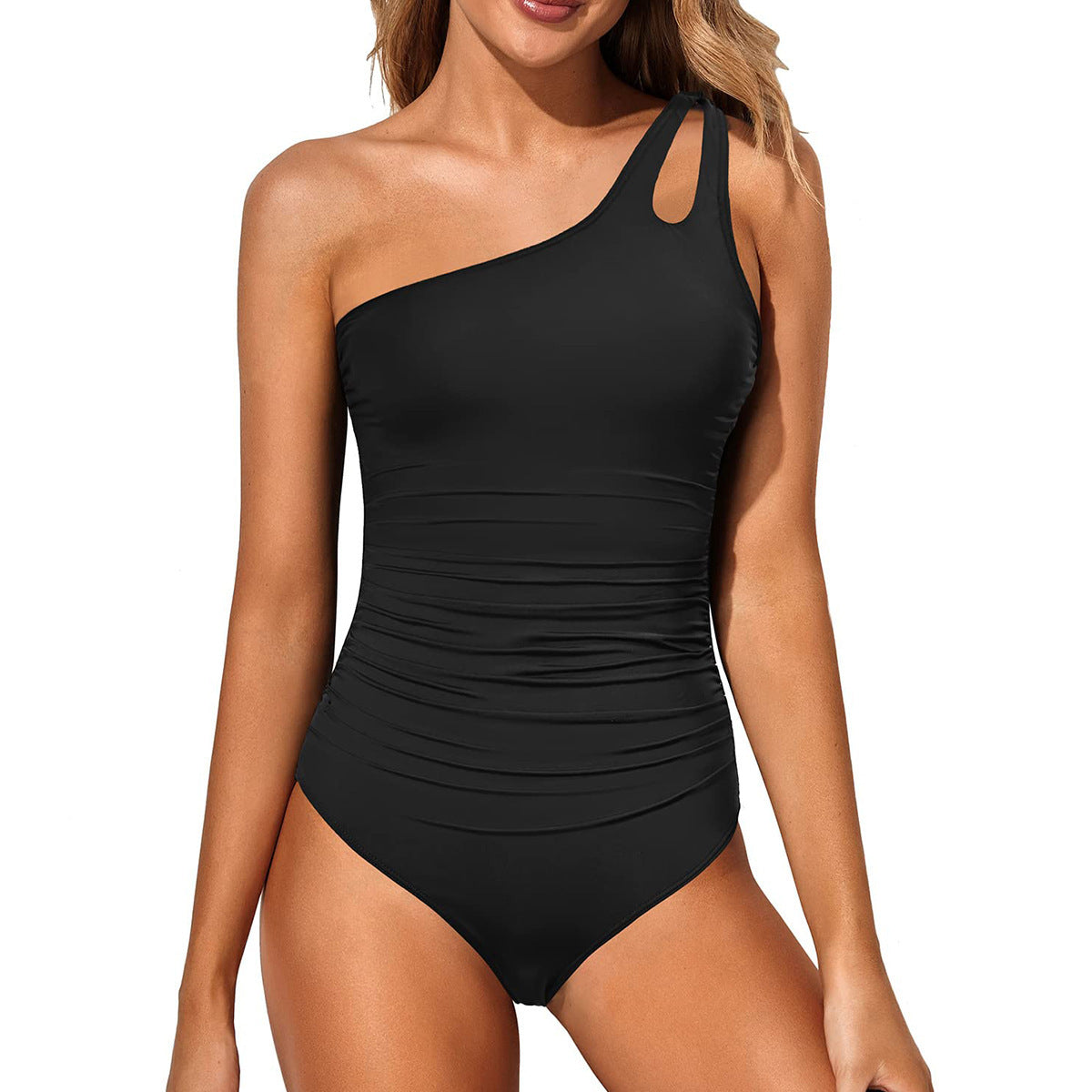 One Shoulder One Piece Swimsuit