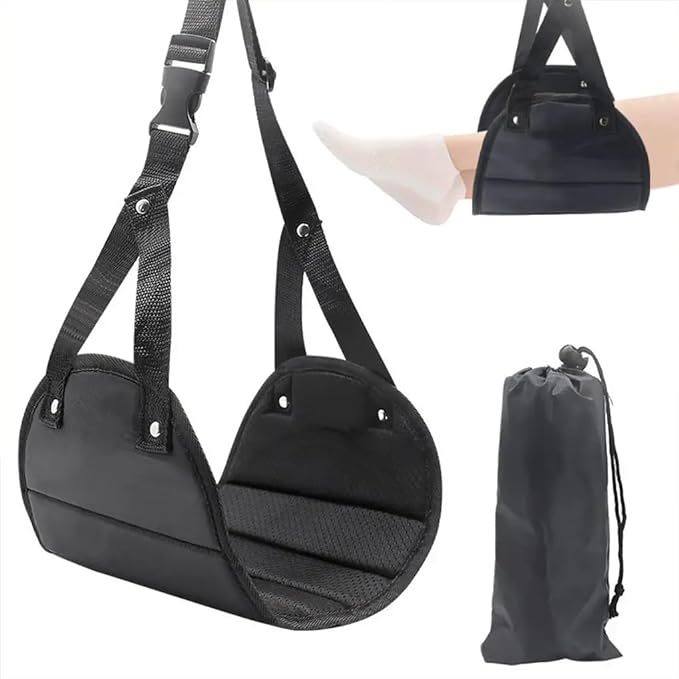 Airplane Foot Hammock Adjustable Travel Harness