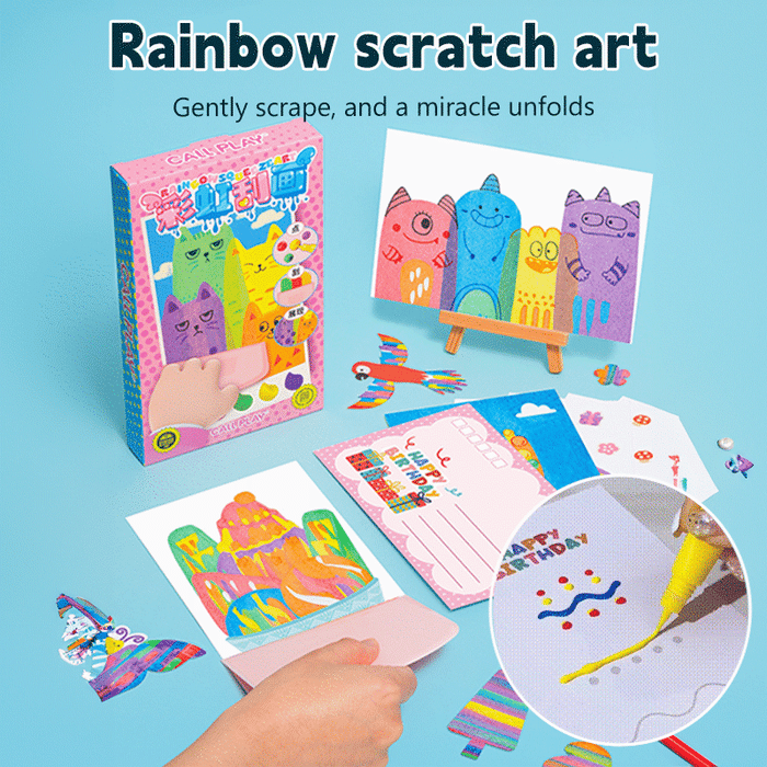 35Pcs DIY Rainbow Scratch Art
