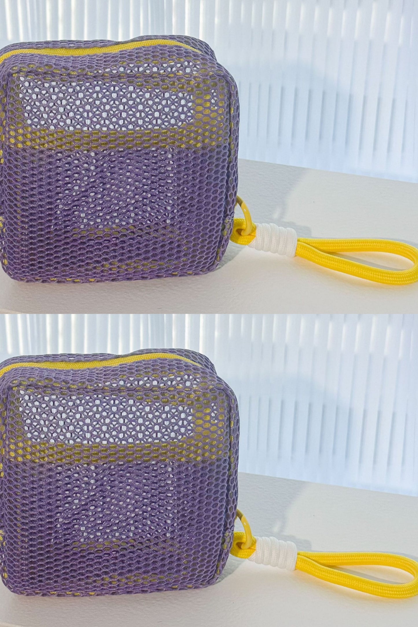 Dopamine-colored grid storage bag