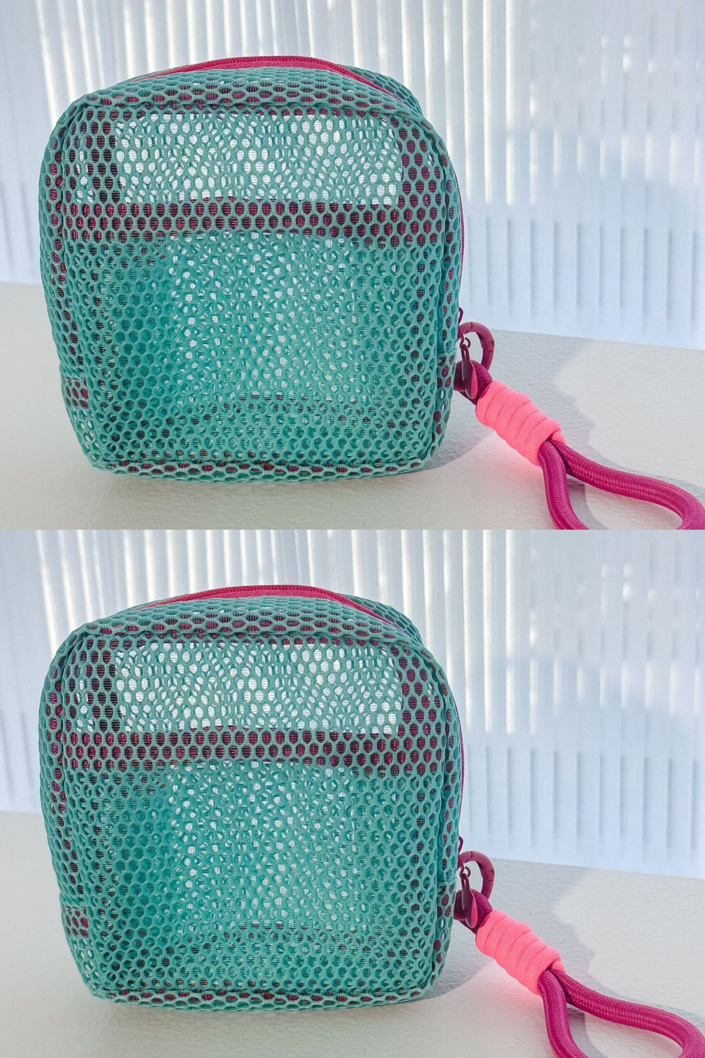 Dopamine-colored grid storage bag