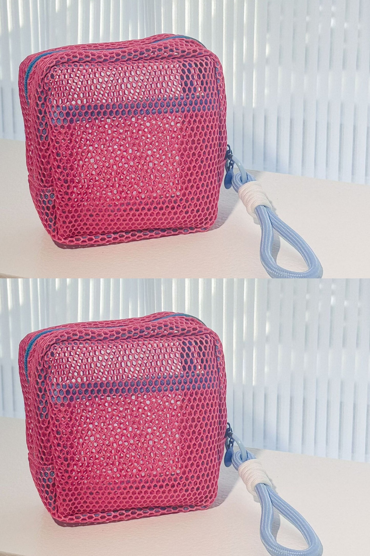 Dopamine-colored grid storage bag