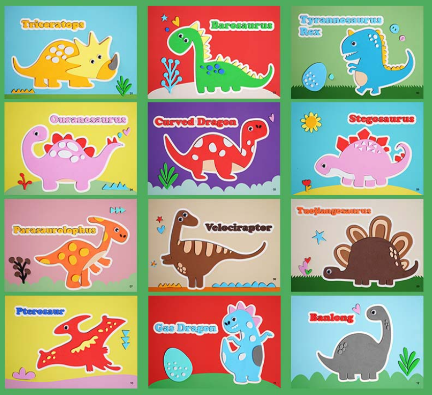 【12PCS】High-quality 3D sticker painting, children's craft materials kit, educational toy