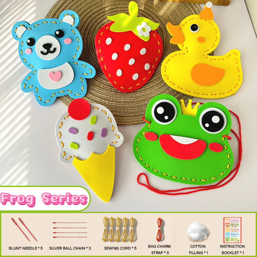 Safe DIY Felt Animal Sewing Set