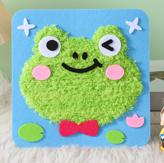 Children's educational hand-threading painting, creative cartoon yarn painting, material package
