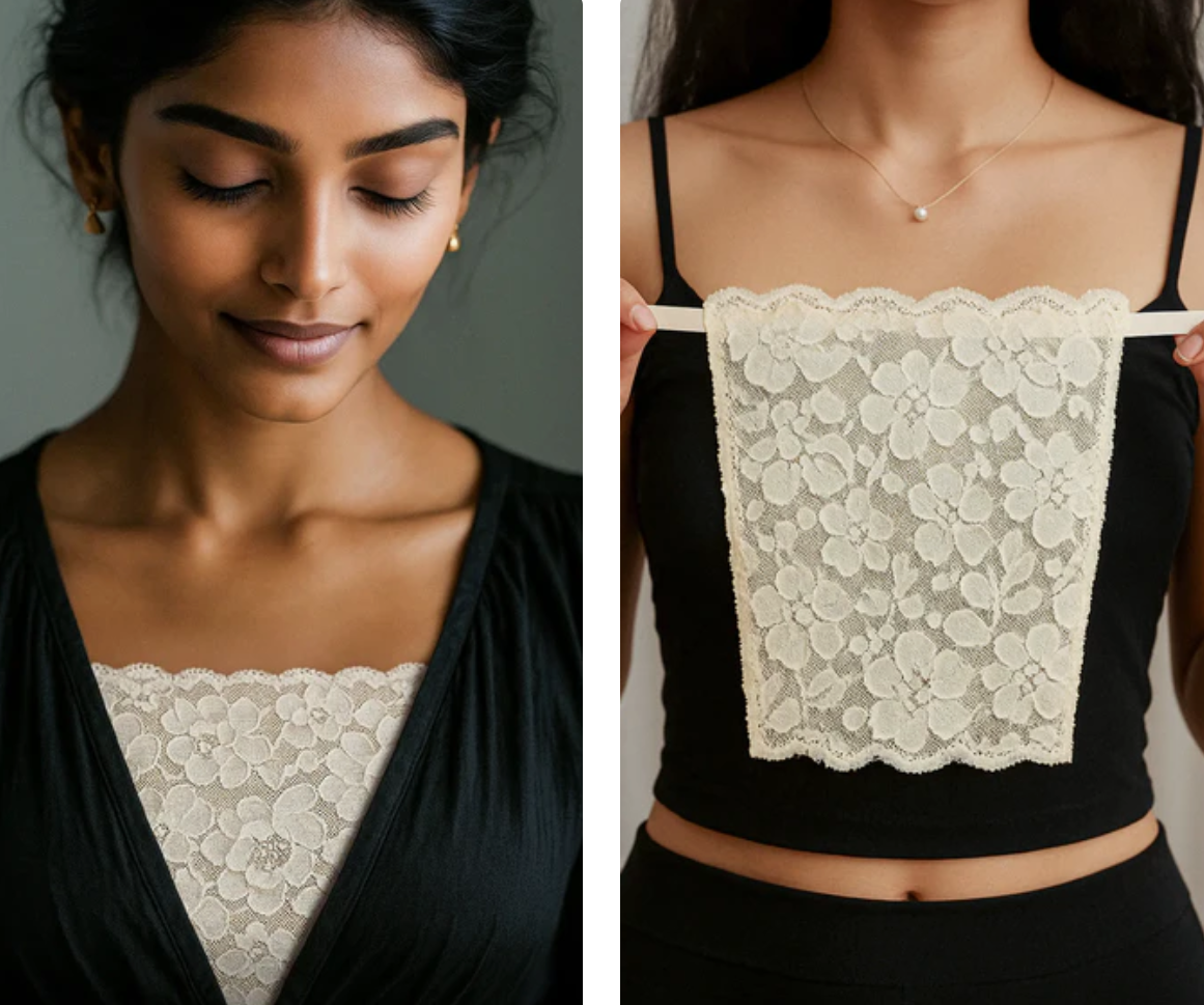 【3 Pcs】Lace Set with Anti-Exposure Design