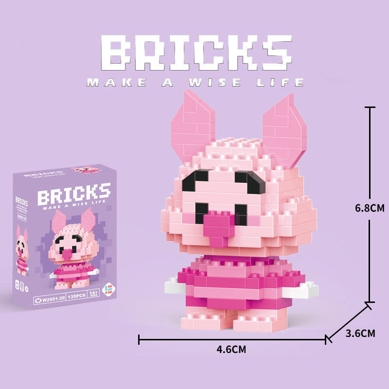 Cartoon Figurine Building Blocks