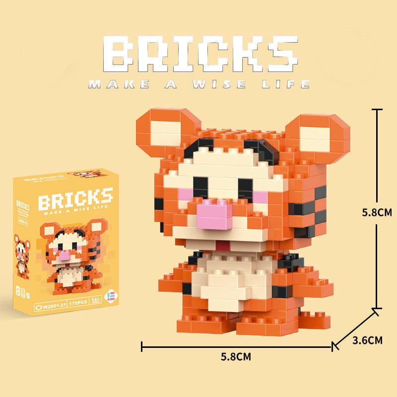 Cartoon Figurine Building Blocks
