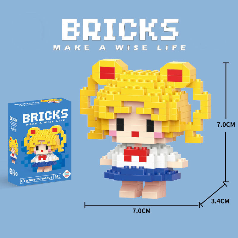 Cartoon Figurine Building Blocks