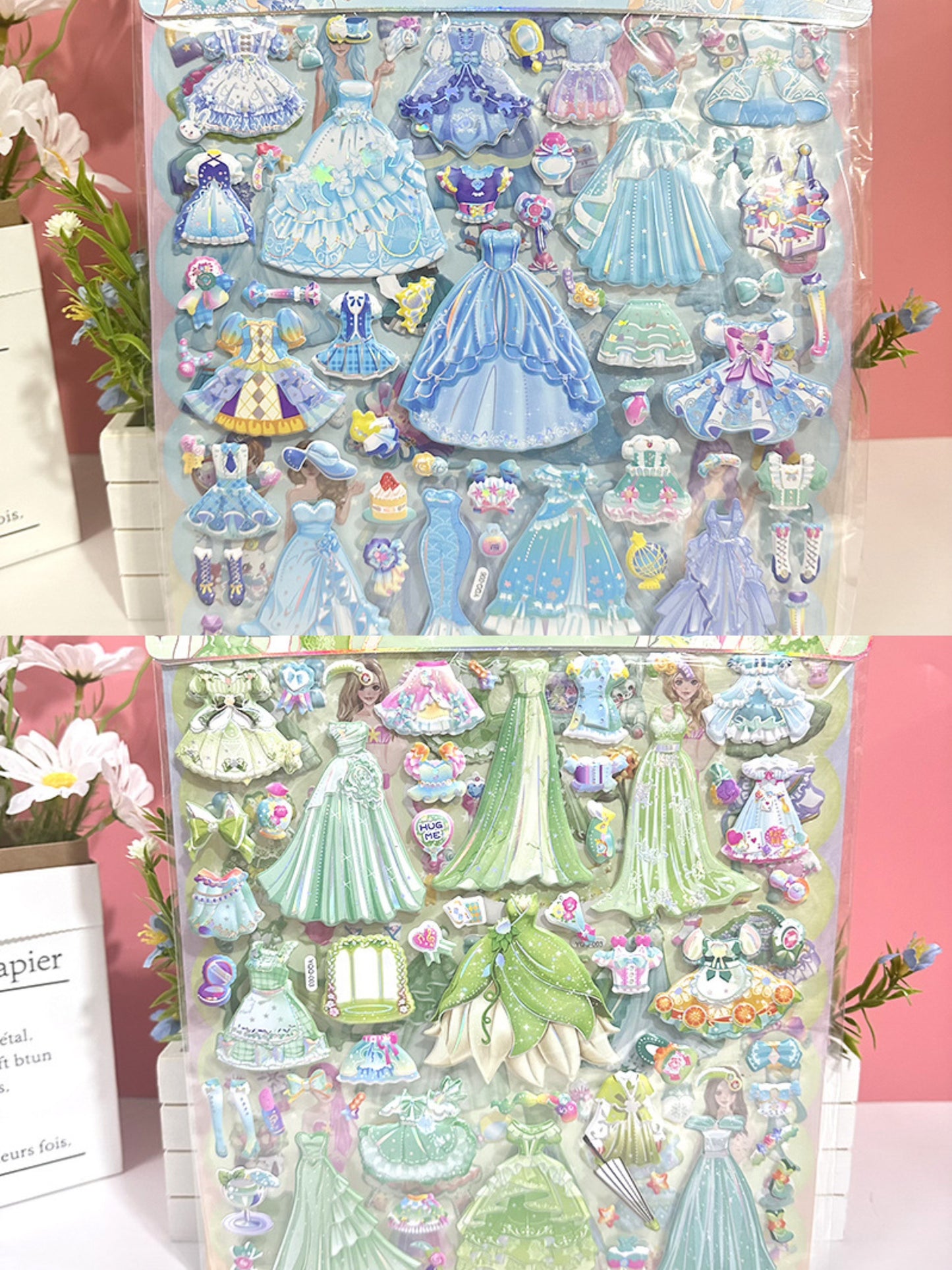 Double-layer 3D Princess Dress Up Stickers-Children's Dress Up Game
