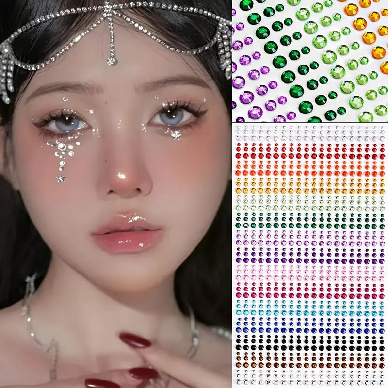 3D Acrylic Diamond Stickers – 900 Pieces in 15 Vibrant Colors