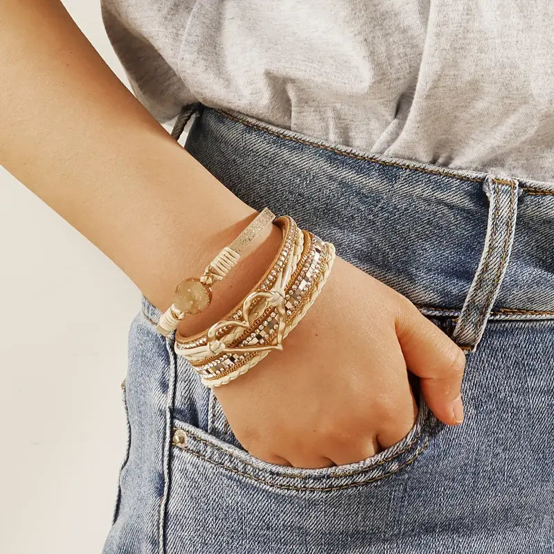 Bohemian Multi-layer Leather Bracelet Hand-woven Bracelet