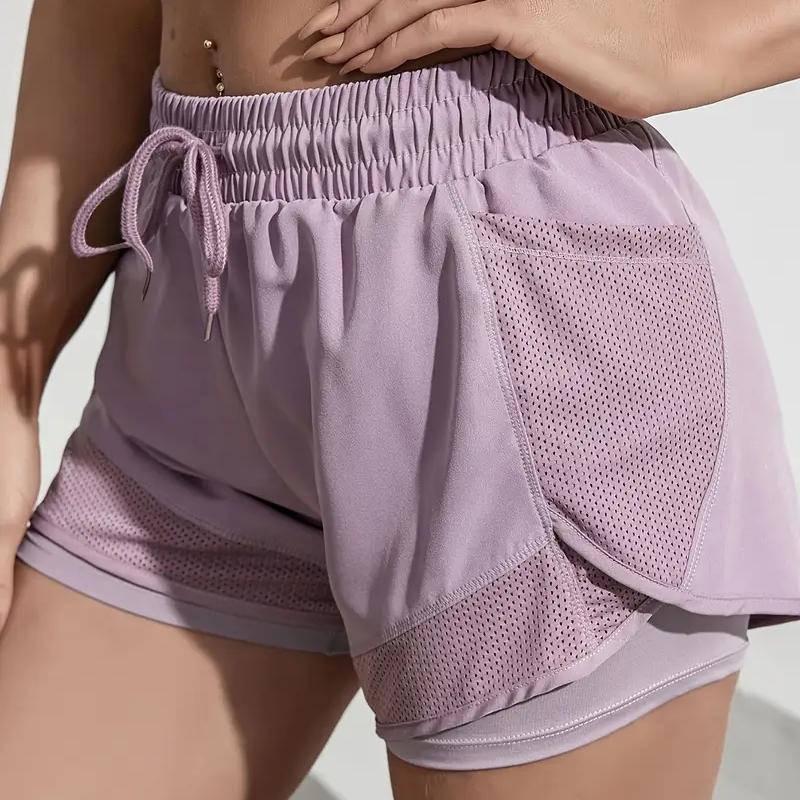 Women's 2-in-1 Yoga Shorts With Quick-Drying Fabric