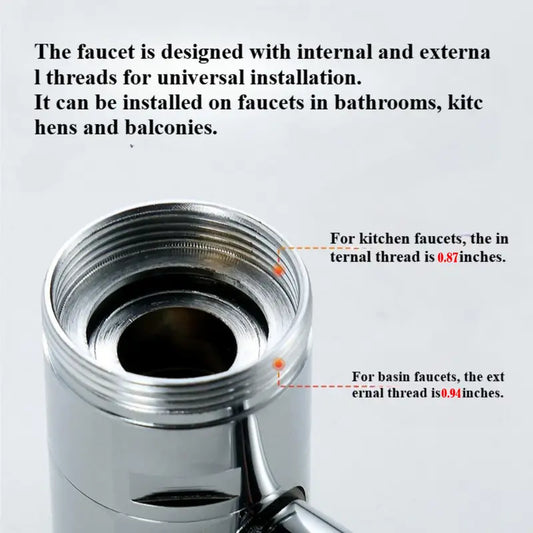 1440° Rotatable Faucet Aerator Extension