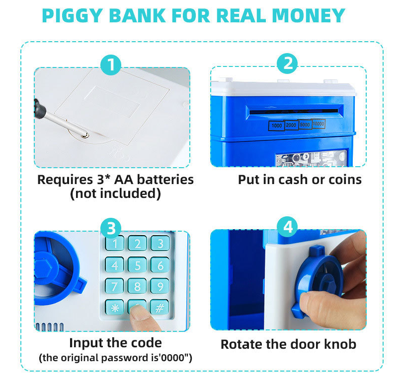 Electronic Password Piggy Bank - Mini ATM