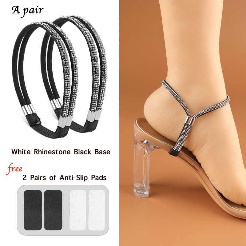 Rhinestone Anti-Slip Heel Strap | High Heel Shoe Fixing Band