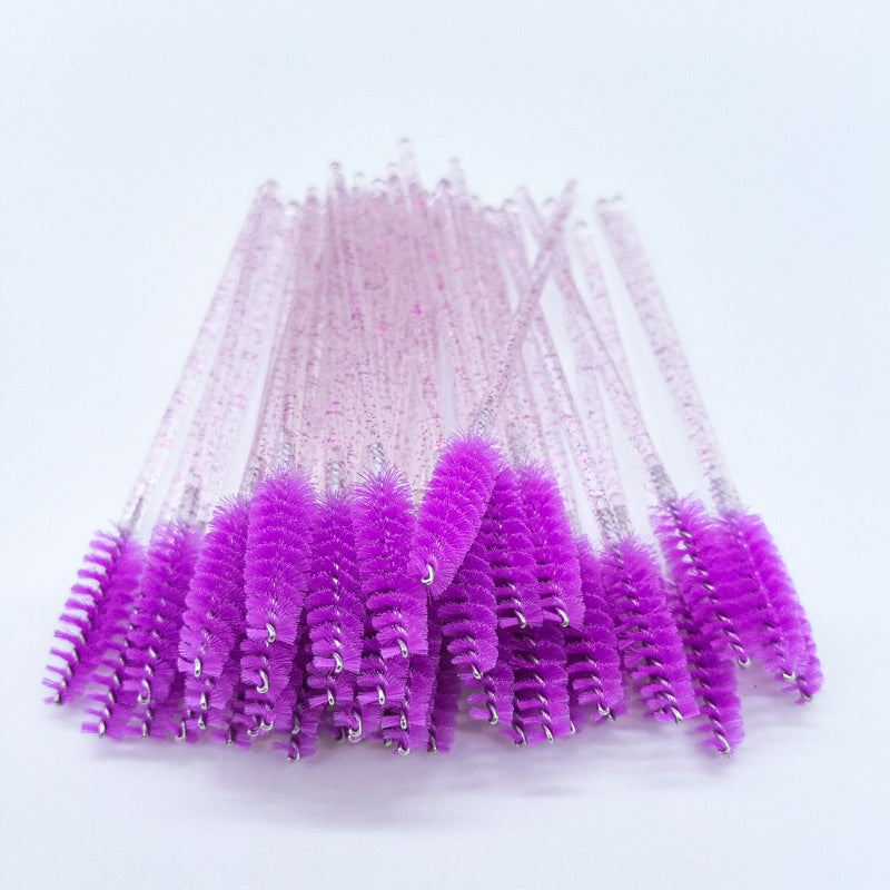 Crystal Rod Colored Eyelash Brush, Multi-Color, Soft & Portable