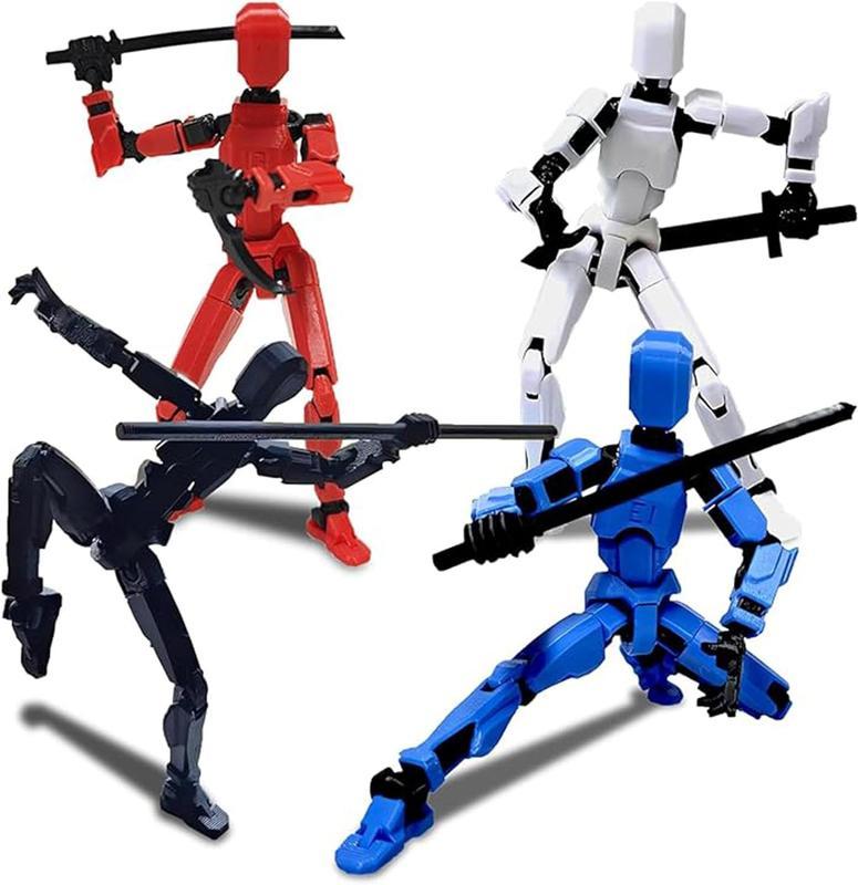 DIY Buildable Articulated Action Figure Toy with Movable Joints