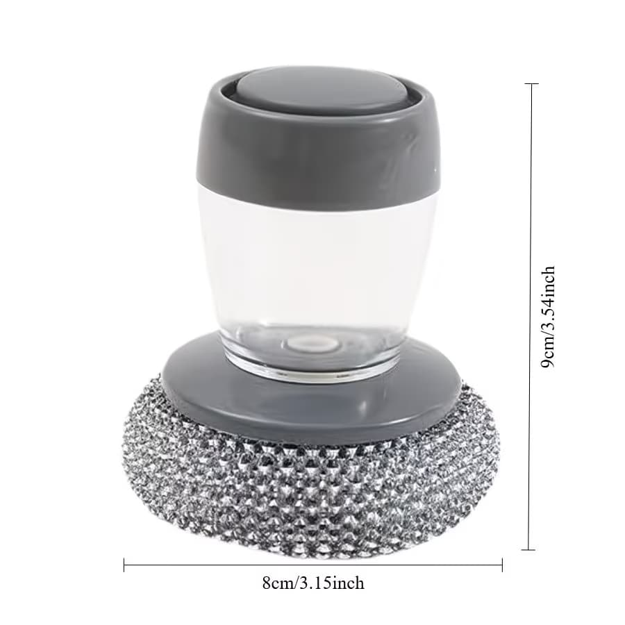đĨ 2-in-1 Dish BrushīŊBuilt-in Soap Dispenser & Powerful Cleaning