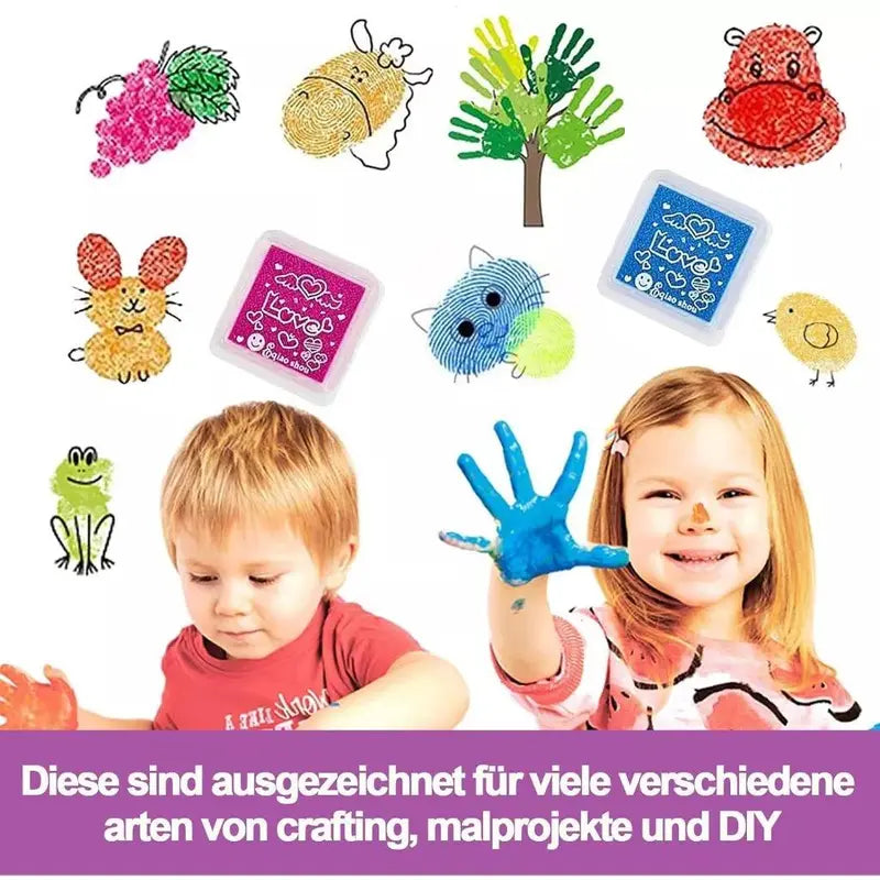 Finger Painting Colors with Template