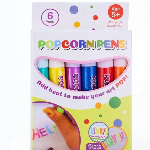 3D Puffy Bubble Pen, Popcorn-Style Pen for Kids