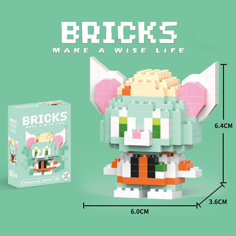 Cartoon Figurine Building Blocks