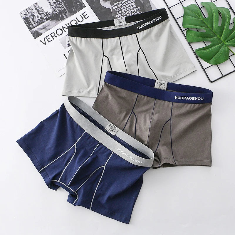 High Elasticity Soft Breathable Men's Boxers (Set of 3)