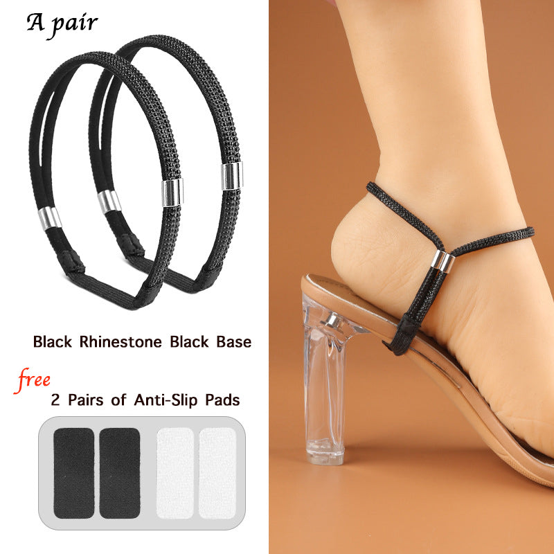 Rhinestone Anti-Slip Heel Strap | High Heel Shoe Fixing Band
