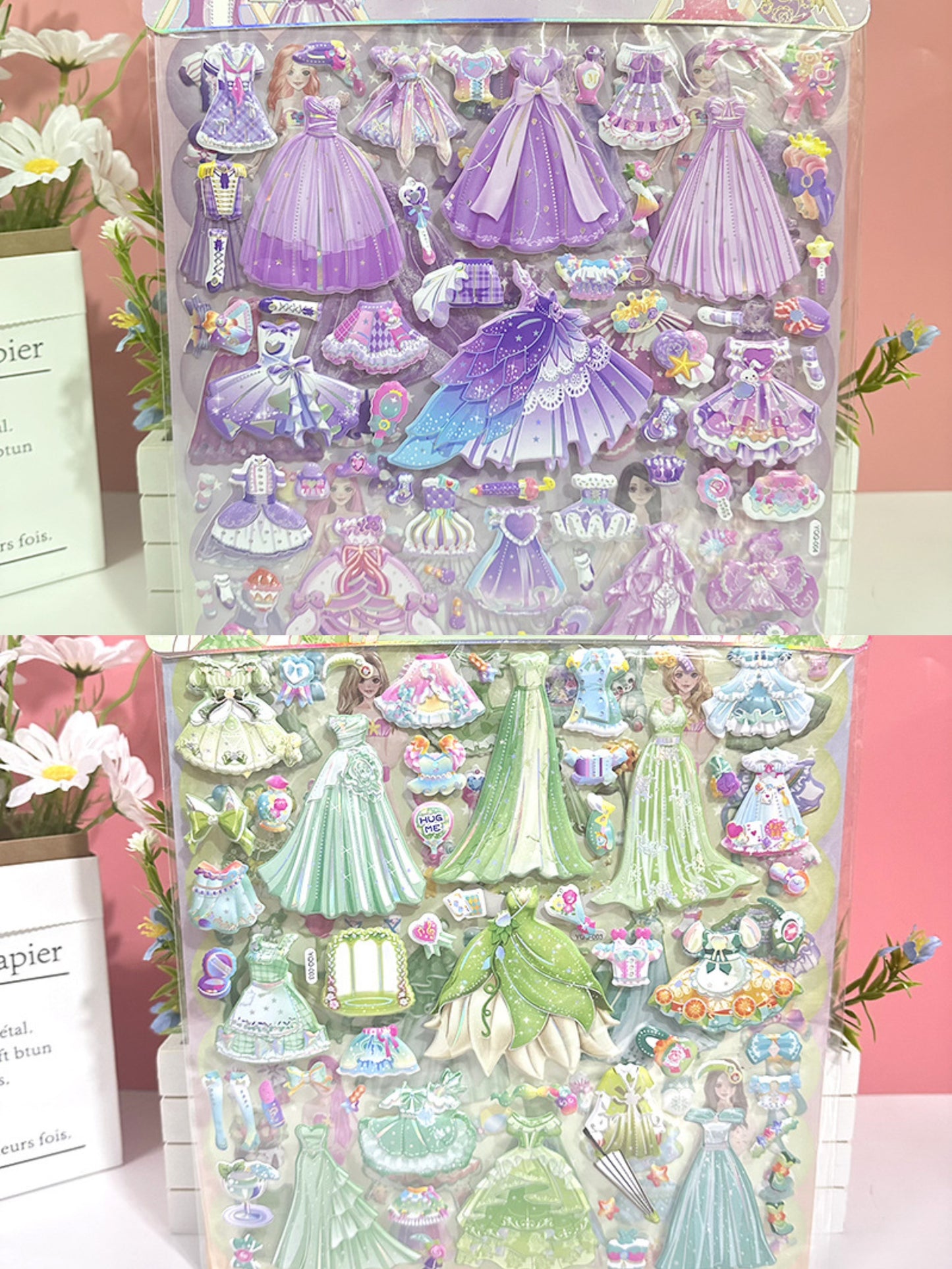 Double-layer 3D Princess Dress Up Stickers-Children's Dress Up Game