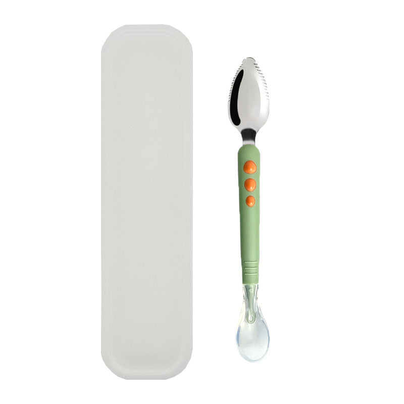 2-in-1 Baby Fruit Spoon – Double-Headed Scraper for Easy Feeding