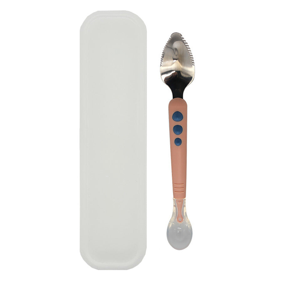 2-in-1 Baby Fruit Spoon – Double-Headed Scraper for Easy Feeding