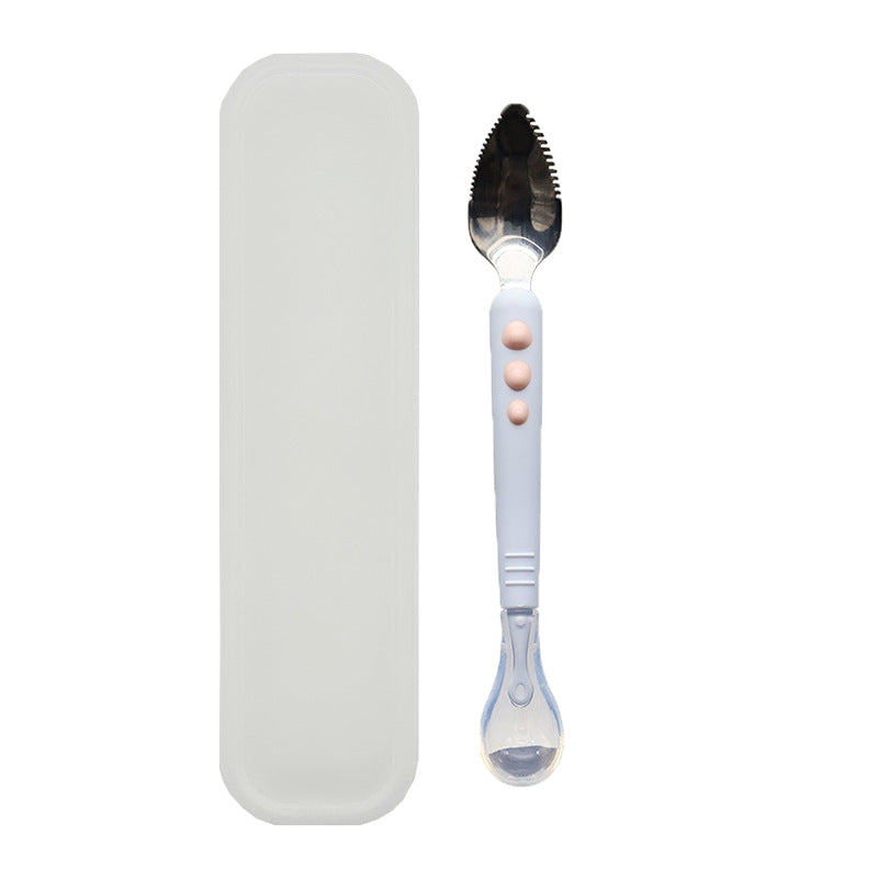 2-in-1 Baby Fruit Spoon – Double-Headed Scraper for Easy Feeding