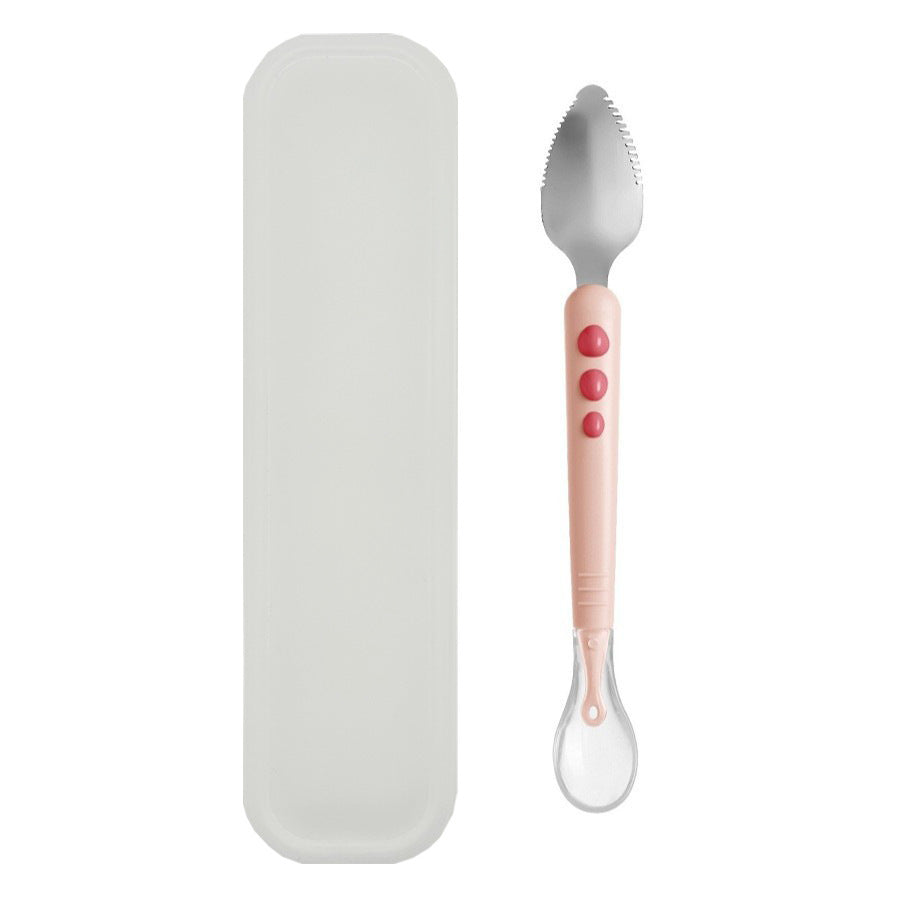 2-in-1 Baby Fruit Spoon – Double-Headed Scraper for Easy Feeding