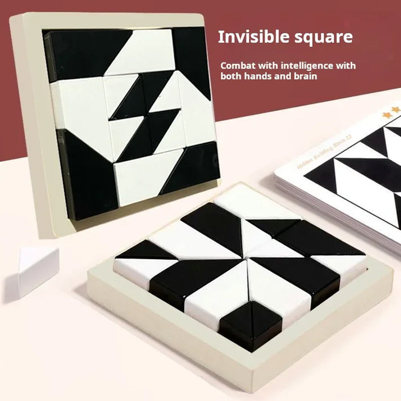 Kids Educational Hidden Block Puzzle Toy | Montessori Logic Game
