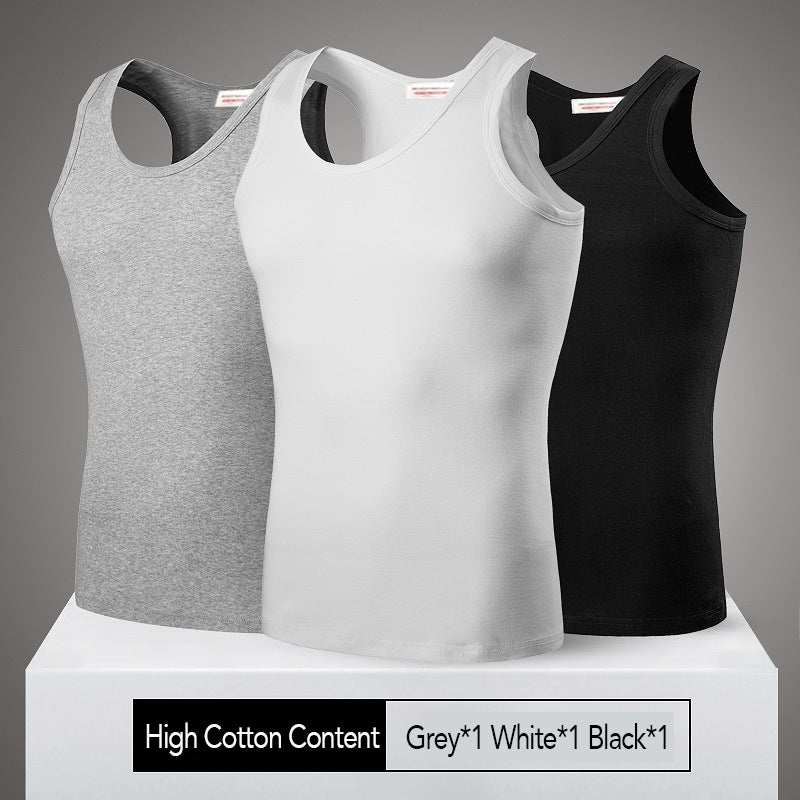 পুরুষদের গ্রীষ্মকালীন সুতির স্লিভলেস স্পোর্টস ভেস্ট | রিবড স্ট্রেচ ট্যাঙ্ক টপ