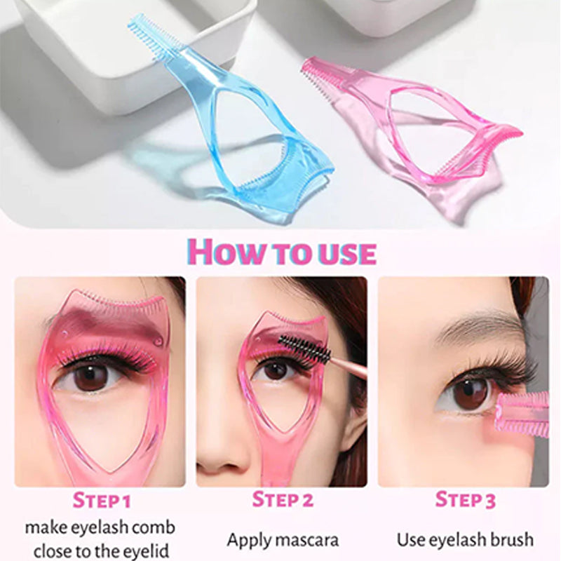 3-in-1 Mascara Eyeliner Guide Eye Shield Makeup Tool