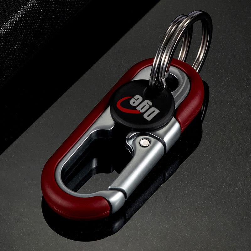 Dual-Ring Metal Keychain – Clip to Belt or Bag, Keeps Keys Secure