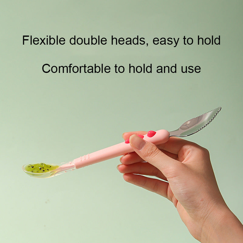 2-in-1 Baby Fruit Spoon – Double-Headed Scraper for Easy Feeding