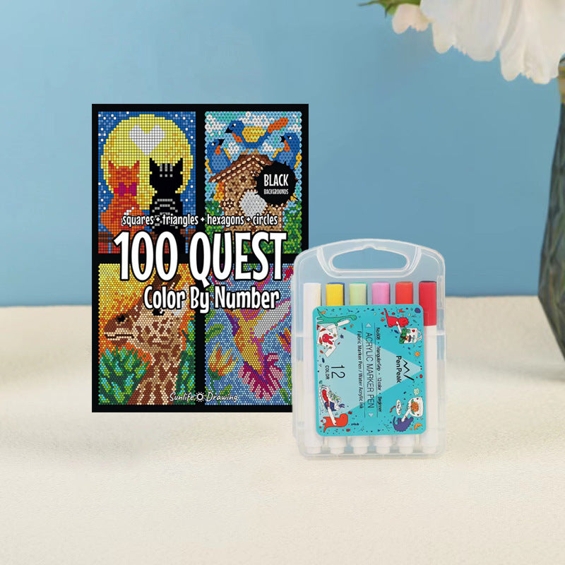 100 QUEST Color by Numbers Book